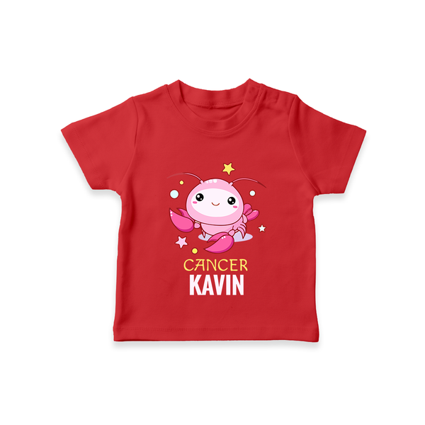 Cancer Baby T-Shirt | Custom T-Shirt for Your Little Cancer Baby - RED - 0-5 Months Old (Chest 17")