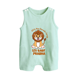 100% Main Character Energy Leo Baby Romper Suit / Sleeveless Romper | Personalized Leo Romper Suit / Sleeveless Romper for Your Little Star - MINT GREEN - 0 - 5 Months Old (Chest 18")