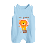 I DonÕt Cry, I Perform Leo Baby Romper Suit / Sleeveless Romper | Custom Leo Romper Suit / Sleeveless Romper for Your Little Performer - BABY BLUE - 0 - 5 Months Old (Chest 18")