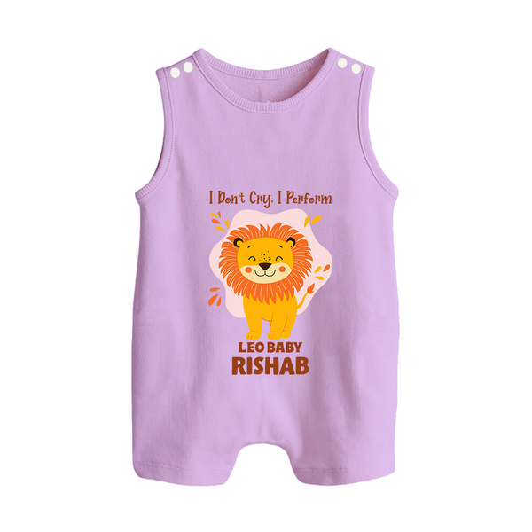 I DonÕt Cry, I Perform Leo Baby Romper Suit / Sleeveless Romper | Custom Leo Romper Suit / Sleeveless Romper for Your Little Performer - LILAC - 0 - 5 Months Old (Chest 18")