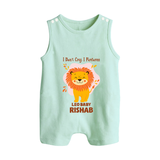 I DonÕt Cry, I Perform Leo Baby Romper Suit / Sleeveless Romper | Custom Leo Romper Suit / Sleeveless Romper for Your Little Performer - MINT GREEN - 0 - 5 Months Old (Chest 18")
