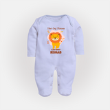 I DonÕt Cry, I Perform Leo Baby Sleepsuit / Full Sleeve Bodysuit | Custom Leo Sleepsuit / Full Sleeve Bodysuit for Your Little Performer - BABY BLUE - New Born (Chest 7.5")