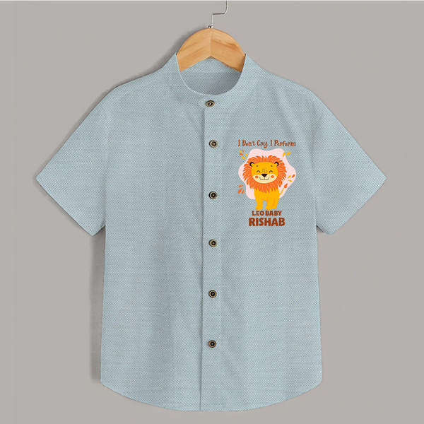 I DonÕt Cry, I Perform Leo Baby Shirt | Custom Leo Shirt for Your Little Performer - ARCTIC BLUE - 0 - 6 Months Old (Chest 23")