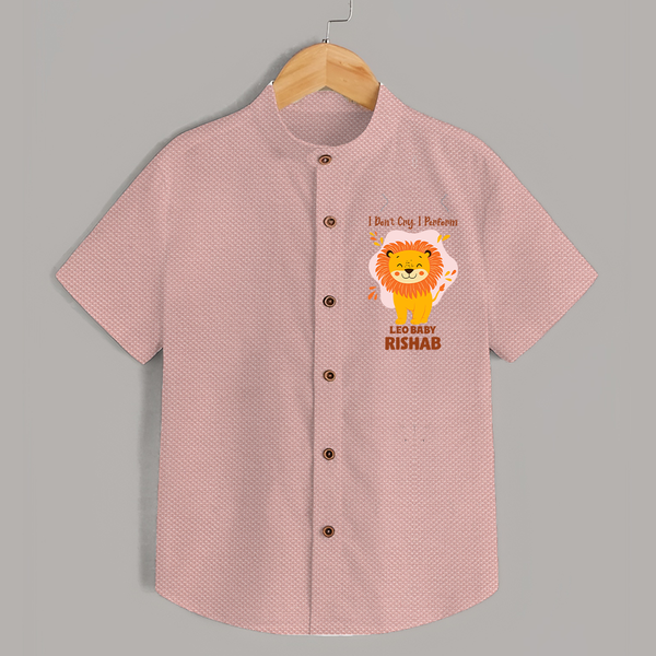 I DonÕt Cry, I Perform Leo Baby Shirt | Custom Leo Shirt for Your Little Performer - PEACH - 0 - 6 Months Old (Chest 23")