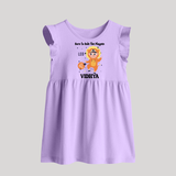 Born To Rule The PlayPen Leo Baby Frock | Personalized Leo Baby Frock for Your Little Ruler - LILAC - 0 - 3 Months Old (Chest 17")
