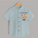 Born To Rule The PlayPen Leo Shirt | Personalized Leo Shirt for Your Little Ruler - ARCTIC BLUE - 0 - 6 Months Old (Chest 23")