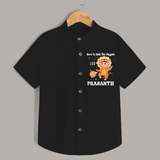 Born To Rule The PlayPen Leo Shirt | Personalized Leo Shirt for Your Little Ruler - BLACK - 0 - 6 Months Old (Chest 23")