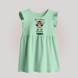 Born To Charm Libra Baby Frock | Custom Libra Baby Frock for Your Charming Baby - MINT GREEN - 0 - 3 Months Old (Chest 17")