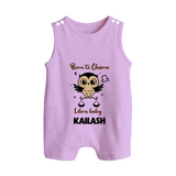 Born To Charm Libra Baby Romper Suit / Sleeveless Romper | Custom Libra Romper Suit / Sleeveless Romper for Your Charming Baby - LILAC - 0 - 5 Months Old (Chest 18")