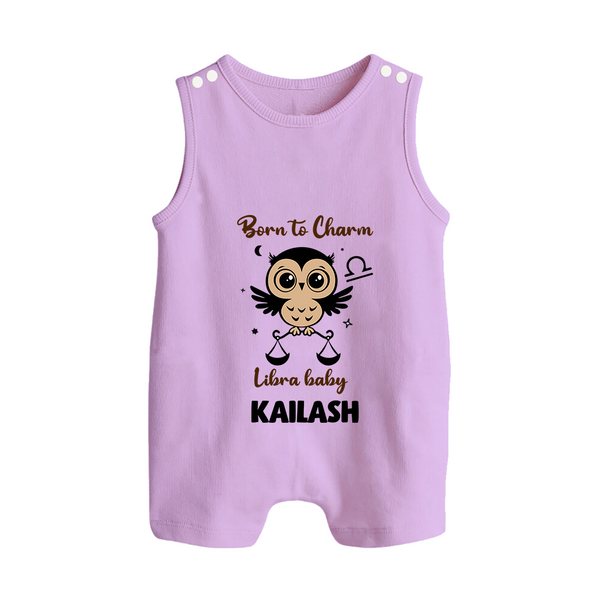 Born To Charm Libra Baby Romper Suit / Sleeveless Romper | Custom Libra Romper Suit / Sleeveless Romper for Your Charming Baby - LILAC - 0 - 5 Months Old (Chest 18")