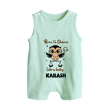 Born To Charm Libra Baby Romper Suit / Sleeveless Romper | Custom Libra Romper Suit / Sleeveless Romper for Your Charming Baby - MINT GREEN - 0 - 5 Months Old (Chest 18")