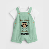 Born To Charm Libra Baby Dungaree Set | Custom Libra Dungaree Set for Your Charming Baby - MINT GREEN - 0 - 5 Months Old (Chest 18")