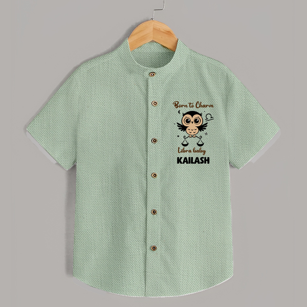 Born To Charm Libra Baby Shirt | Custom Libra Shirt for Your Charming Baby - MINT GREEN - 0 - 6 Months Old (Chest 23")