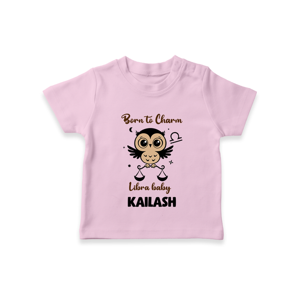 Born To Charm Libra Baby T-Shirt | Custom Libra T-Shirt for Your Charming Baby - BABY PINK - 0-5 Months Old (Chest 17")