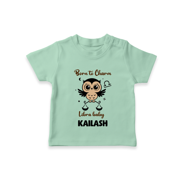 Born To Charm Libra Baby T-Shirt | Custom Libra T-Shirt for Your Charming Baby - MINT GREEN - 0-5 Months Old (Chest 17")