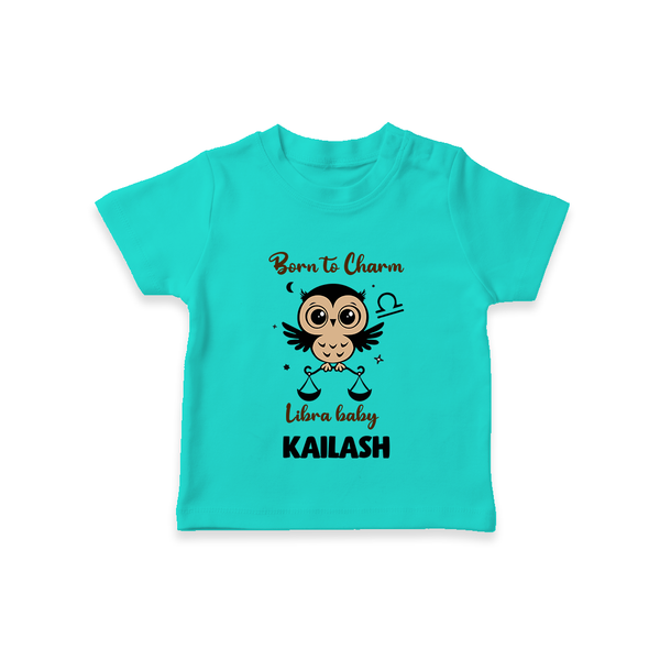 Born To Charm Libra Baby T-Shirt | Custom Libra T-Shirt for Your Charming Baby - TEAL - 0-5 Months Old (Chest 17")