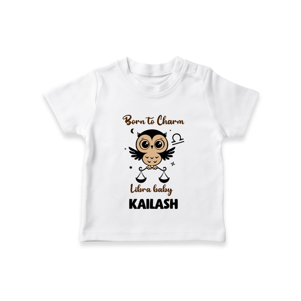 Born To Charm Libra Baby T-Shirt | Custom Libra T-Shirt for Your Charming Baby - WHITE - 0-5 Months Old (Chest 17")