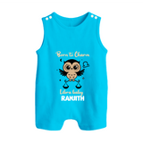 Born To Charm Libra Baby Romper Suit / Sleeveless Romper | Custom Libra Romper Suit / Sleeveless Romper for Your Charming Baby - SKY BLUE - 0 - 5 Months Old (Chest 18")