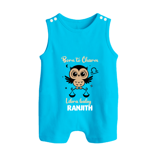 Born To Charm Libra Baby Romper Suit / Sleeveless Romper | Custom Libra Romper Suit / Sleeveless Romper for Your Charming Baby - SKY BLUE - 0 - 5 Months Old (Chest 18")