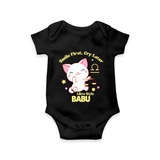 Smile First, Cry Later Libra Style Romper / Onesie | Personalized Libra Romper / Onesie for Your Little Smiler - BLACK - New Born (Chest 14")