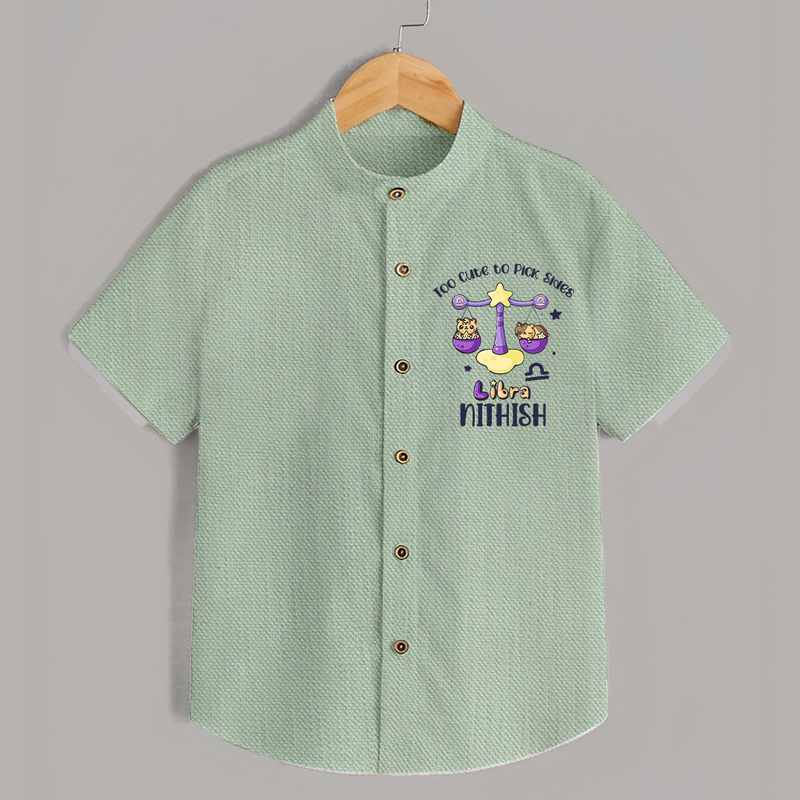 Too Cute To Pick Sides Libra Shirt | Custom Libra Shirt for Your Adorable Baby - MINT GREEN - 0 - 6 Months Old (Chest 23")