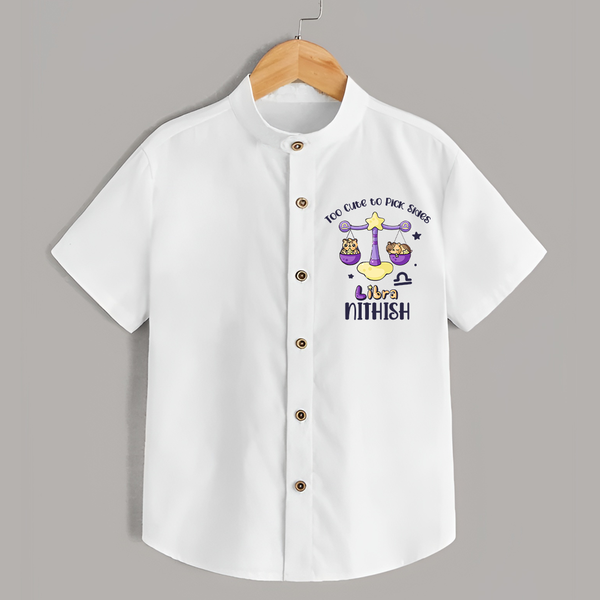 Too Cute To Pick Sides Libra Shirt | Custom Libra Shirt for Your Adorable Baby - WHITE - 0 - 6 Months Old (Chest 23")