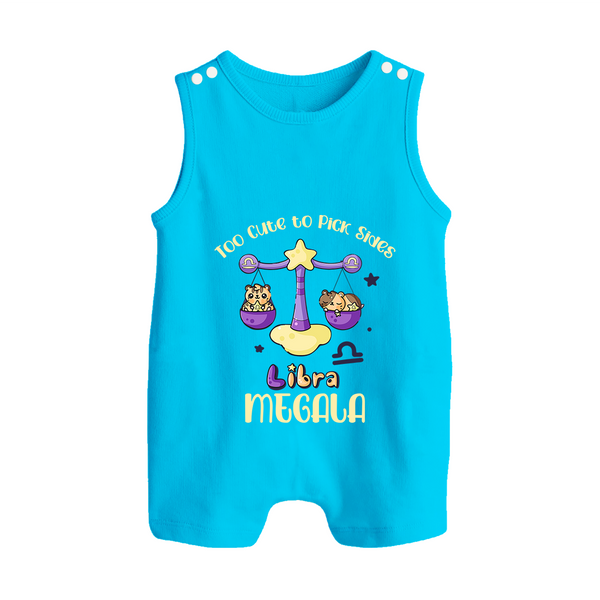 Too Cute To Pick Sides Libra Romper Suit / Sleeveless Romper | Custom Libra Romper Suit / Sleeveless Romper for Your Adorable Baby - SKY BLUE - 0 - 5 Months Old (Chest 18")