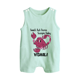 Small But Fierce Scorpio Baby Romper Suit / Sleeveless Romper | Personalized Scorpio Romper Suit / Sleeveless Romper for Your Fierce Baby - MINT GREEN - 0 - 5 Months Old (Chest 18")