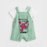 Small But Fierce Scorpio Baby Dungaree Set | Personalized Scorpio Dungaree Set for Your Fierce Baby - MINT GREEN - 0 - 5 Months Old (Chest 18")