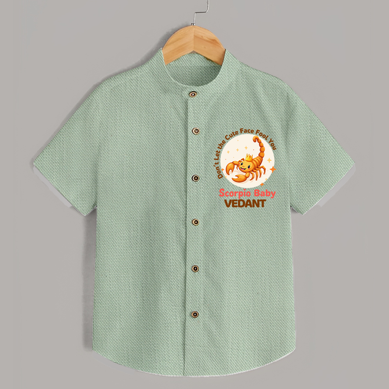 DonÕt Let The Cute Face Fool You Scorpio Baby Shirt | Custom Scorpio Shirt for Your Little Mischief - MINT GREEN - 0 - 6 Months Old (Chest 23")