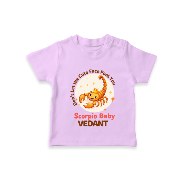 DonÕt Let The Cute Face Fool You Scorpio Baby T-Shirt | Custom Scorpio T-Shirt for Your Little Mischief - LILAC - 0-5 Months Old (Chest 17")