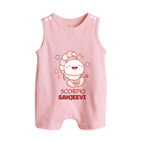 Scorpio Baby Romper Suit / Sleeveless Romper | Personalized Romper Suit / Sleeveless Romper for Your Scorpio Baby - BABY PINK - 0 - 5 Months Old (Chest 18")