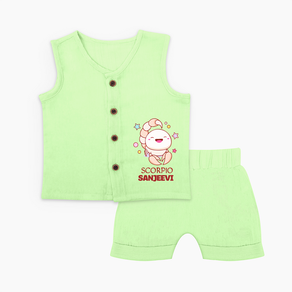 Scorpio Baby Jabla Set | Personalized Jabla Set for Your Scorpio Baby - PASTEL GREEN - 0 - 3 Months Old (Chest 9.8")