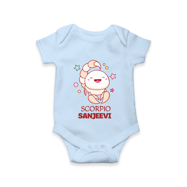 Scorpio Baby Romper / Onesie | Personalized Romper / Onesie for Your Scorpio Baby - BABY BLUE - New Born (Chest 14")