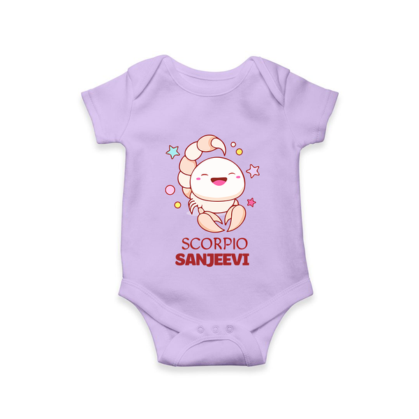 Scorpio Baby Romper / Onesie | Personalized Romper / Onesie for Your Scorpio Baby - LILAC - New Born (Chest 14")