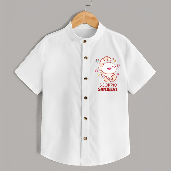 Scorpio Baby Shirt | Personalized Shirt for Your Scorpio Baby - WHITE - 0 - 6 Months Old (Chest 23")