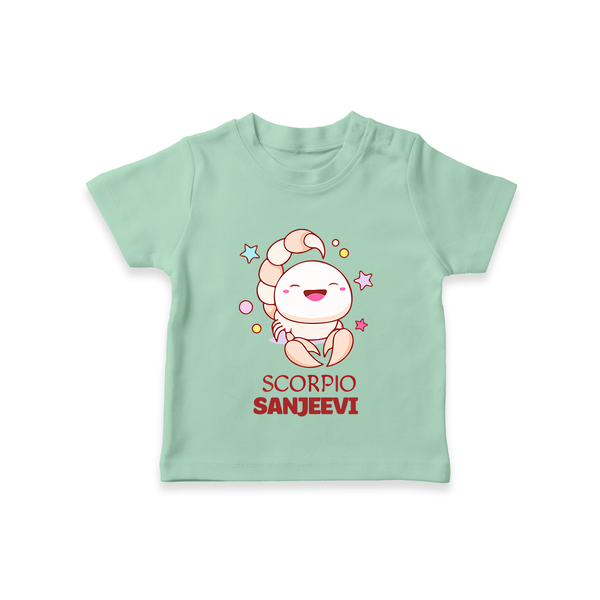 Scorpio Baby T-Shirt | Personalized T-Shirt for Your Scorpio Baby - MINT GREEN - 0-5 Months Old (Chest 17")