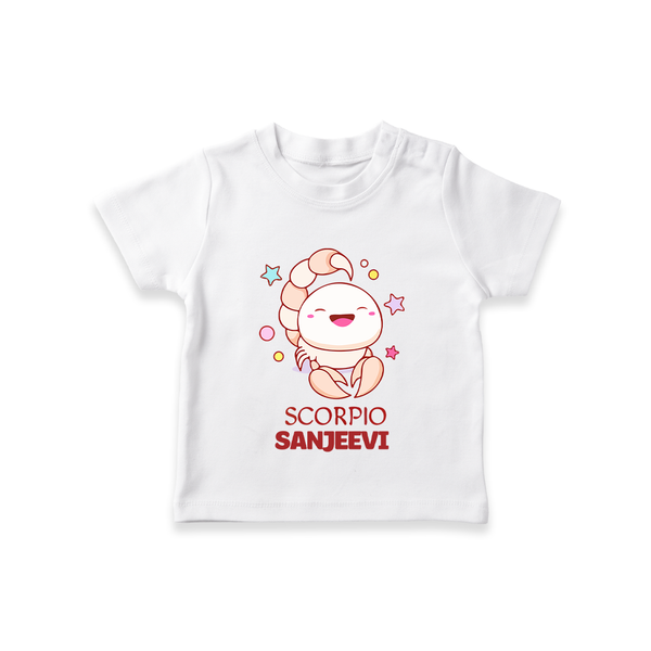 Scorpio Baby T-Shirt | Personalized T-Shirt for Your Scorpio Baby - WHITE - 0-5 Months Old (Chest 17")