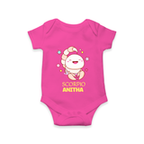 Scorpio Baby Romper / Onesie | Personalized Romper / Onesie for Your Scorpio Baby - HOT PINK - New Born (Chest 14")