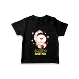 Scorpio Baby T-Shirt | Personalized T-Shirt for Your Scorpio Baby - BLACK - 0-5 Months Old (Chest 17")