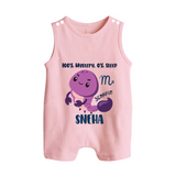 100% Mystery. 0% Sleep Scorpio Romper Suit / Sleeveless Romper | Custom Scorpio Romper Suit / Sleeveless Romper for Your Mysterious Baby - BABY PINK - 0 - 5 Months Old (Chest 18")
