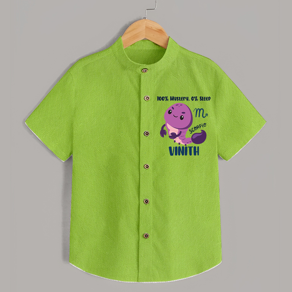 100% Mystery. 0% Sleep Scorpio Shirt | Custom Scorpio Shirt for Your Mysterious Baby - LIME GREEN - 0 - 6 Months Old (Chest 23")