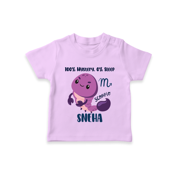 100% Mystery. 0% Sleep Scorpio T-Shirt | Custom Scorpio T-Shirt for Your Mysterious Baby - LILAC - 0-5 Months Old (Chest 17")