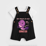 100% Mystery. 0% Sleep Scorpio Dungaree Set | Custom Scorpio Dungaree Set for Your Mysterious Baby - BLACK - 0 - 5 Months Old (Chest 18")