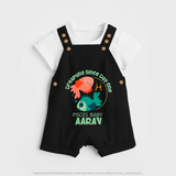 Dreaming Since Day One Pisces Baby Dungaree Set | Personalized Pisces Dungaree Set for Your Dreamy Baby - BLACK - 0 - 5 Months Old (Chest 18")