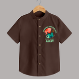 Dreaming Since Day One Pisces Baby Shirt | Personalized Pisces Shirt for Your Dreamy Baby - CHOCOLATE BROWN - 0 - 6 Months Old (Chest 23")