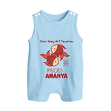 Tears Today, Art Tomorrow Pisces Baby Romper Suit / Sleeveless Romper | Custom Pisces Romper Suit / Sleeveless Romper for Your Artistic Baby - BABY BLUE - 0 - 5 Months Old (Chest 18")