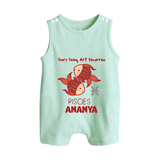 Tears Today, Art Tomorrow Pisces Baby Romper Suit / Sleeveless Romper | Custom Pisces Romper Suit / Sleeveless Romper for Your Artistic Baby - MINT GREEN - 0 - 5 Months Old (Chest 18")