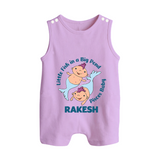 Little Fish In A Big Pond Pisces Baby Romper Suit / Sleeveless Romper | Personalized Pisces Romper Suit / Sleeveless Romper for Your Little Explorer - LILAC - 0 - 5 Months Old (Chest 18")