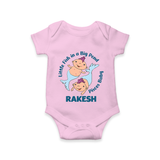 Little Fish In A Big Pond Pisces Baby Romper / Onesie | Personalized Pisces Romper / Onesie for Your Little Explorer - BABY PINK - New Born (Chest 14")